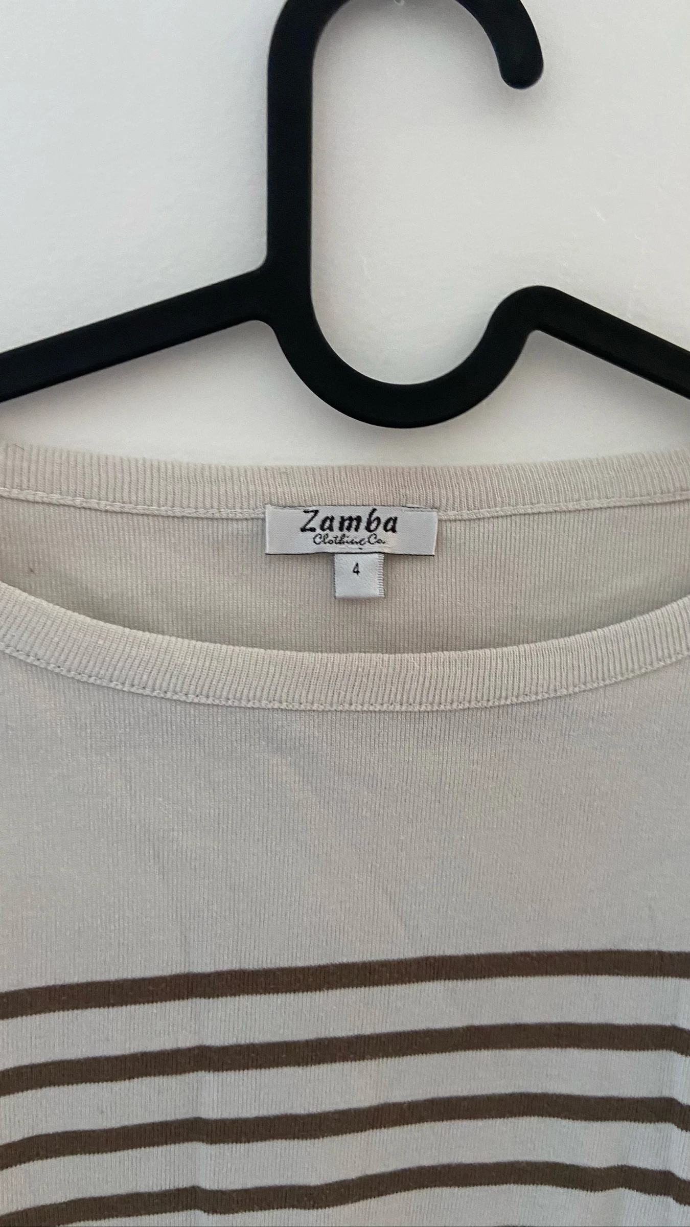 Blusa marinera blanca y marrón Talla L – photo 4